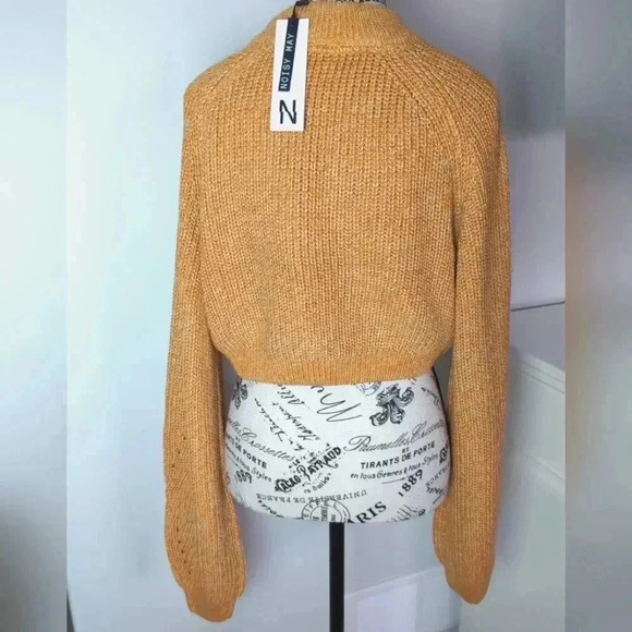 NOISY MAY | Women's Desert Sun High Neck Knitted Long Sleeved Cropped Sw… - Picture 4 of 5